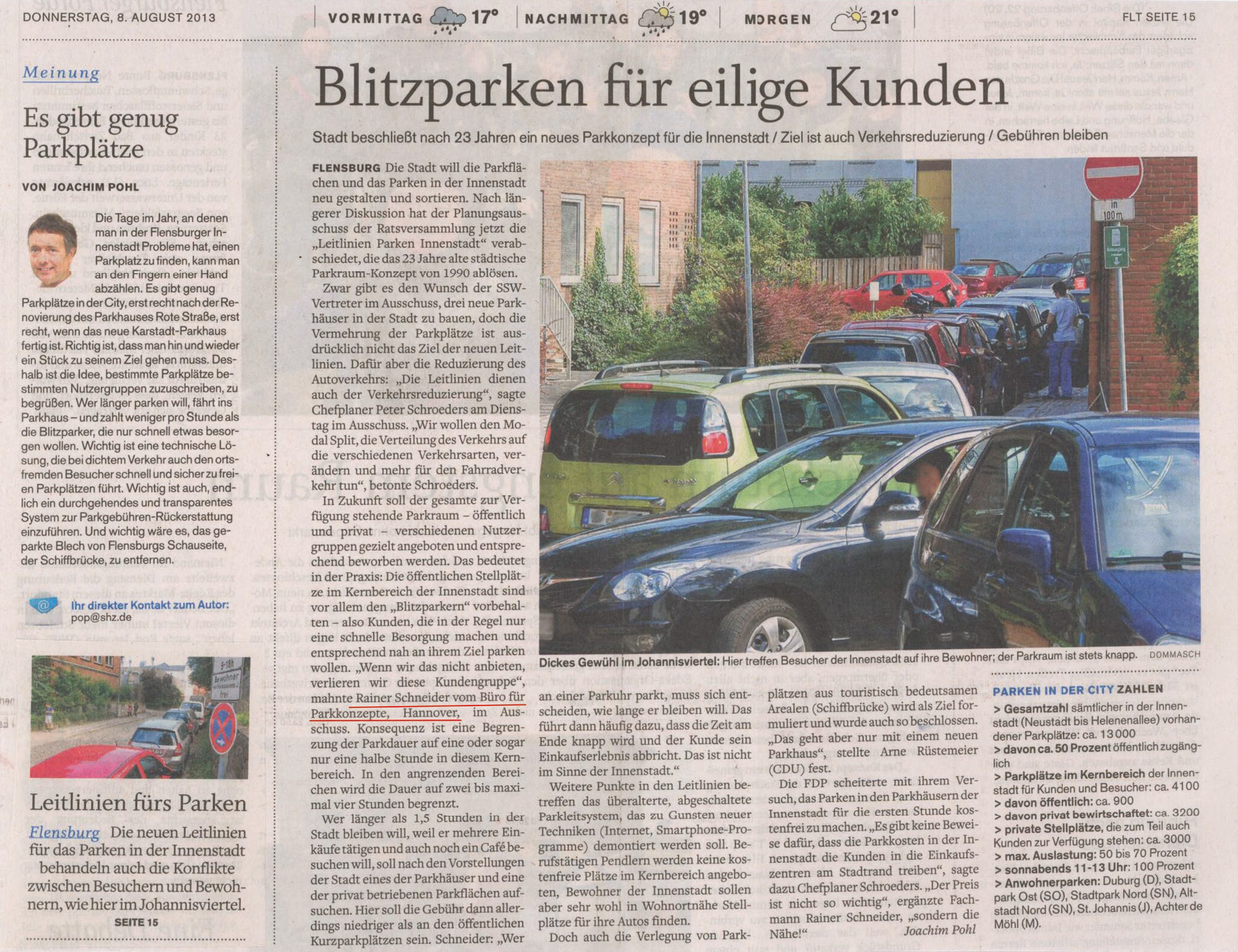 FLTageblatt-Blitzparken_fuer_eilige_Kunden